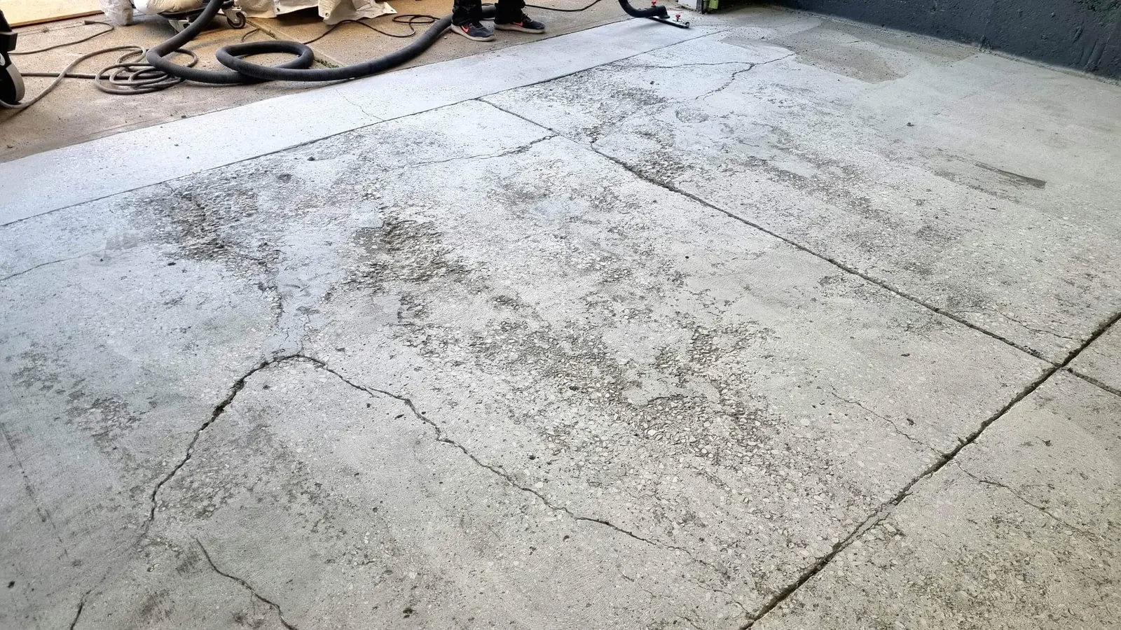Spalled concrete before epoxy repair Edmonton