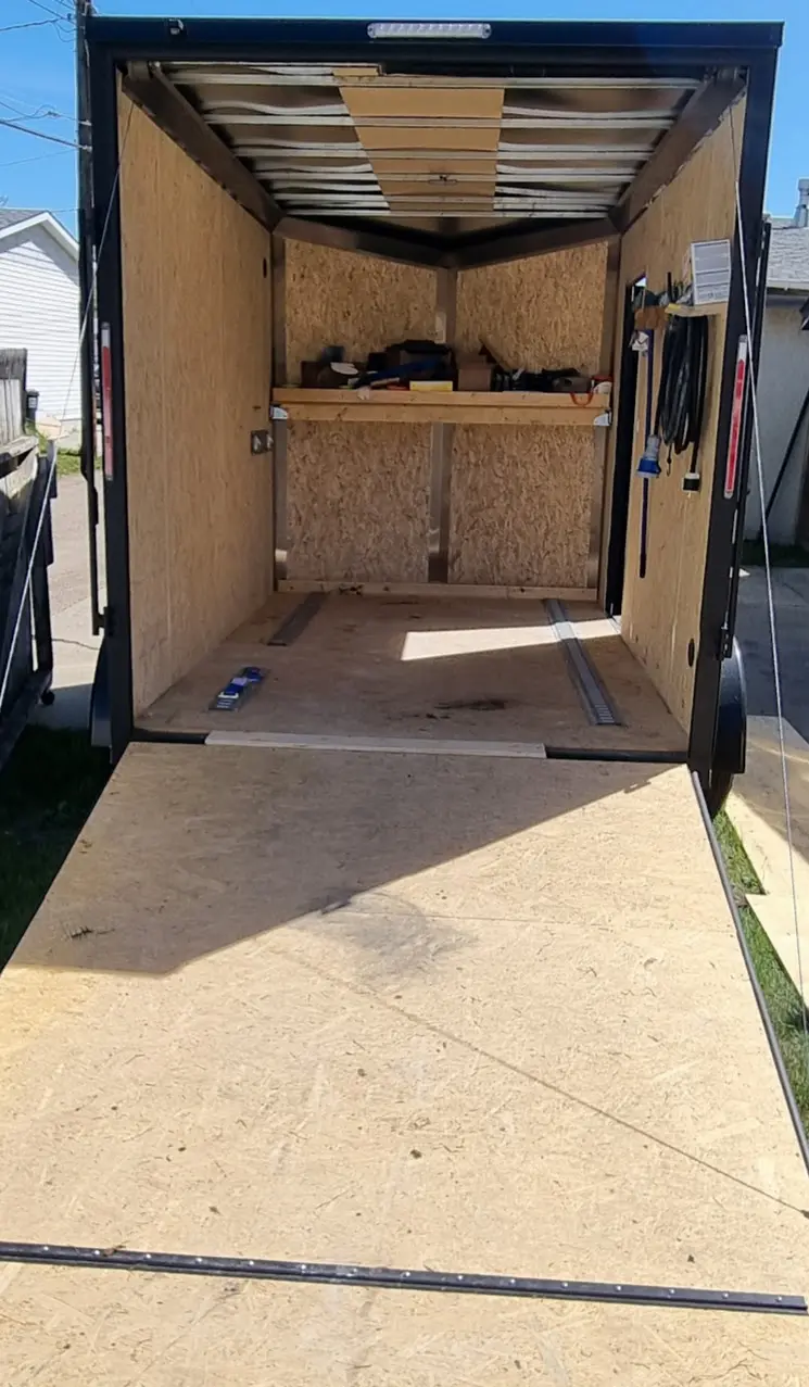 After: Coated trailer floor